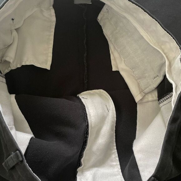 Banana Republic Men's Black Flat Front Cotton Chino Pants Size 36x30 - Picture 4 of 7